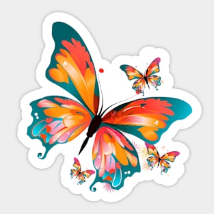 Artistic Flutterflies Sticker